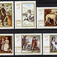 Ajman 1968 Paintings with Dogs perf set of 6 (Mi 271-6) unmounted mint