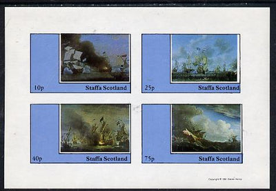 Staffa 1981 Paintings of Sea Battles imperf,set of 4 values (10p to 75p) unmounted mint