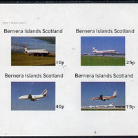 Bernera 1982 Airliners imperf,set of 4 values (10p to 75p) unmounted mint