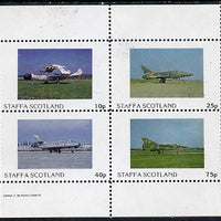 Staffa 1982 Military Jets #2 perf,set of 4 values (10p to 75p) unmounted mint