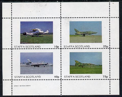 Staffa 1982 Military Jets #2 perf,set of 4 values (10p to 75p) unmounted mint