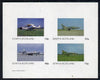 Staffa 1982 Military Jets #2 imperf,set of 4 values (10p to 75p) unmounted mint