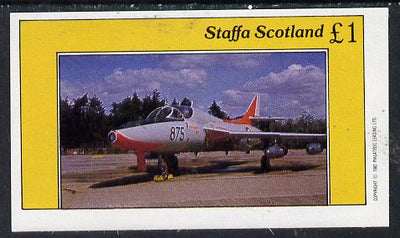 Staffa 1982 Military Jets #2 imperf souvenir sheet (£1 value),unmounted mint
