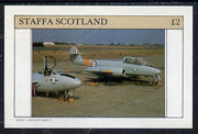 Staffa 1982 Military Jets #2 imperf deluxe sheet (£2 value) unmounted mint