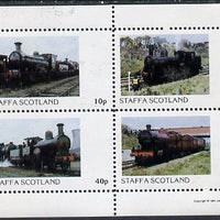 Staffa 1981 Steam Locos #02 perf,set of 4 values unmounted mint