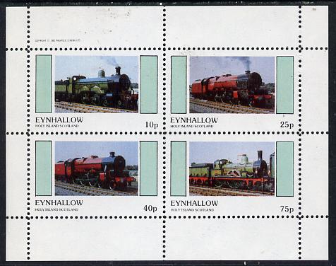 Eynhallow 1982 Steam Locos #13 perf,set of 4 values (10p to 75p) unmounted mint