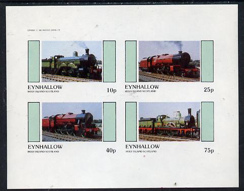 Eynhallow 1982 Steam Locos #13 imperf,set of 4 values (10p to 75p) unmounted mint
