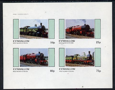 Eynhallow 1982 Steam Locos #13 imperf,set of 4 values (10p to 75p) unmounted mint