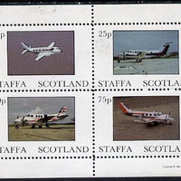 Staffa 1981 Light Aircraft #1 perf,set of 4 values unmounted mint