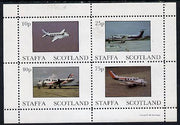 Staffa 1981 Light Aircraft #1 perf,set of 4 values unmounted mint