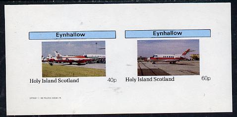 Eynhallow 1982 Aircraft #2 imperf,set of 2 values (40p & 60p) unmounted mint