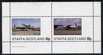 Staffa 1982 Aircraft #1 perf,set of 2 values unmounted mint