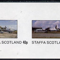 Staffa 1982 Aircraft #1 imperf,set of 2 values unmounted mint