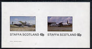 Staffa 1982 Aircraft #1 imperf,set of 2 values unmounted mint