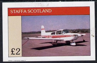 Staffa 1982 Aircraft #1 imperf deluxe sheet (£2 value) unmounted mint