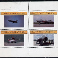 Staffa 1982 Military Jets #3 perf,set of 4 values (10p to 75p) unmounted mint