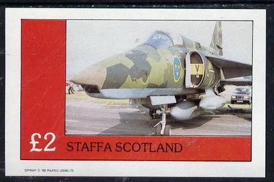 Staffa 1982 Military Jets #3 imperf deluxe sheet (£2 value) unmounted mint