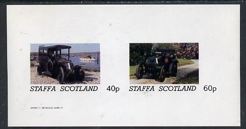 Staffa 1982 Vintage Cars #2 imperf,set of 2 values (40p & 60p) unmounted mint