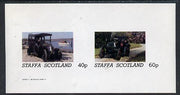 Staffa 1982 Vintage Cars #2 imperf,set of 2 values (40p & 60p) unmounted mint