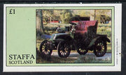 Staffa 1982 Vintage Cars #2 imperf souvenir sheet (£1 value) unmounted mint