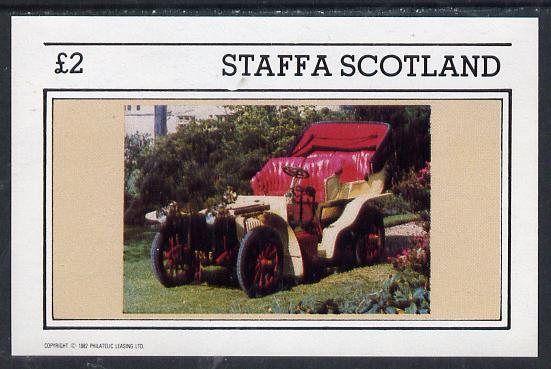 Staffa 1982 Vintage Cars #2 imperf deluxe sheet (£2 value) unmounted mint