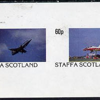Staffa 1982 Military Jets #1 imperf,set of 2 values (40p & 60p) unmounted mint