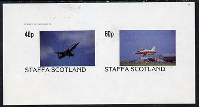 Staffa 1982 Military Jets #1 imperf,set of 2 values (40p & 60p) unmounted mint