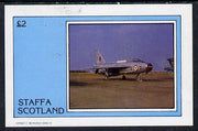 Staffa 1982 Military Jets #1 imperf deluxe sheet (£2 value),unmounted mint