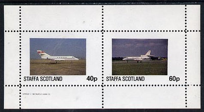 Staffa 1982 Jets #1 perf,set of 2 values (40p & 60p) unmounted mint