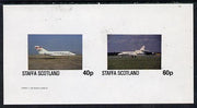 Staffa 1982 Jets #1 imperf,set of 2 values (40p & 60p) unmounted mint
