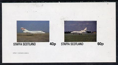Staffa 1982 Jets #1 imperf,set of 2 values (40p & 60p) unmounted mint