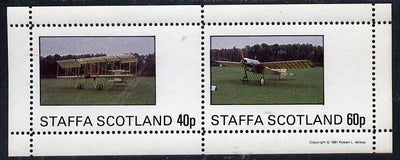 Staffa 1981 Early Aircraft #2 perf,set of 2 values unmounted mint