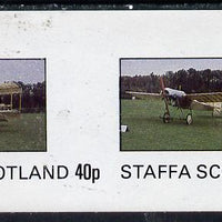 Staffa 1981 Early Aircraft #2 imperf,set of 2 values unmounted mint