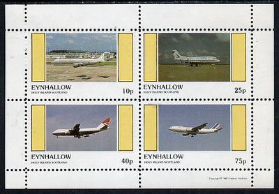 Eynhallow 1981 Airliners #1 perf,set of 4 values (10p to 75p) unmounted mint