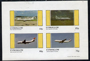 Eynhallow 1981 Airliners #1 imperf,set of 4 values (10p to 75p) unmounted mint