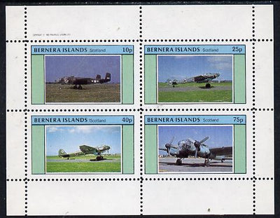Bernera 1982 WW2 Aircraft perf,set of 4 values (10p to 75p) unmounted mint