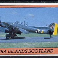 Bernera 1982 WW2 Aircraft imperf souvenir sheet (£1 value) unmounted mint