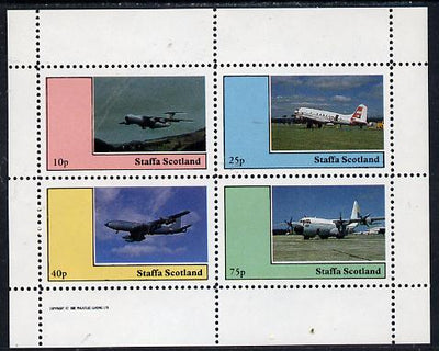 Staffa 1982 Aircraft #5 perf,set of 4 values unmounted mint