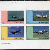 Staffa 1982 Aircraft #5 imperf,set of 4 values unmounted mint