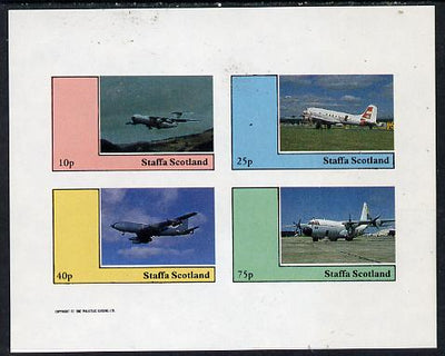 Staffa 1982 Aircraft #5 imperf,set of 4 values unmounted mint