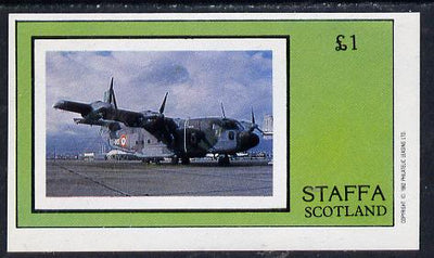 Staffa 1982 Aircraft #5 imperf souvenir sheet (£1 value) unmounted mint