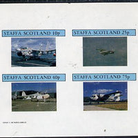 Staffa 1982 Jets #2 imperf,set of 4 values (10p to 75p) unmounted mint