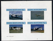Staffa 1982 Jets #2 imperf,set of 4 values (10p to 75p) unmounted mint