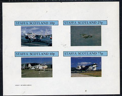 Staffa 1982 Jets #2 imperf,set of 4 values (10p to 75p) unmounted mint