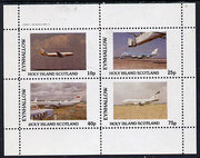 Staffa 1982 Airliners #1 perf,set of 4 values (10p to 75p) unmounted mint