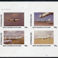 Staffa 1982 Airliners #1 imperf,set of 4 values (10p to 75p) unmounted mint
