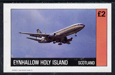 Staffa 1982 Airliners #1 imperf deluxe sheet (£2 value) unmounted mint