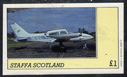 Staffa 1982 Aircraft #3 imperf souvenir sheet (£1 value) unmounted mint