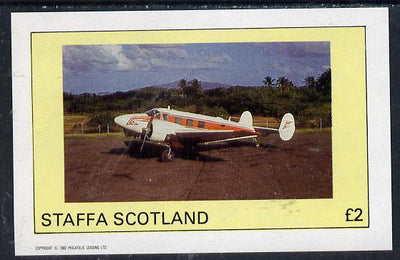 Staffa 1982 Aircraft #3 imperf deluxe sheet (£2 value) unmounted mint
