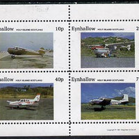 Eynhallow 1981 Light Aircraft #1 perf,set of 4 values (10p to 75p) unmounted mint